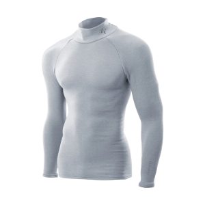 Zerofit Ultimate Heatrub Motorcycle Long Sleeve Base Layer Top Zerofit Ultimate Heatrub Baselayer Grey 1