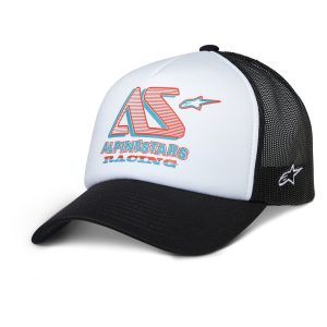 Alpinestars Ayess Trucker Motorcycle Hat – White/Black Alpinestars Ayess Trucker Motorcycle Hat White Black 1