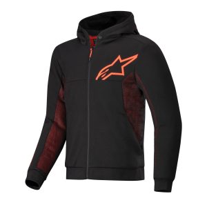 Alpinestars Chrome Air Sport Motorcycle Hoodie - Black Red Fluo 1