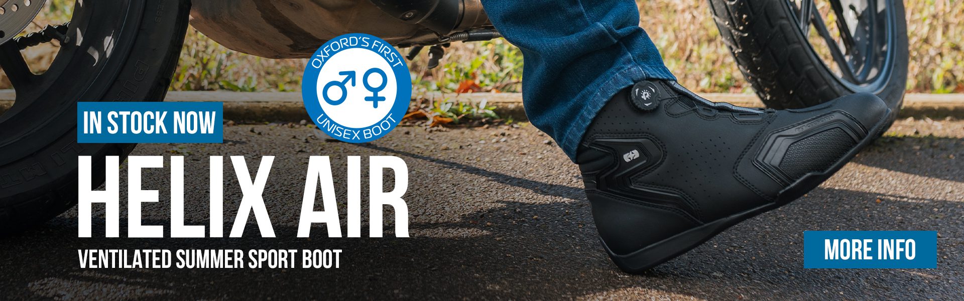 Oxford Helix Air Motorcycle Boots Web Banner