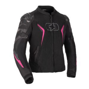 Oxford Omega 1.0 Air Ladies Motorcycle Jacket Black Pink 1