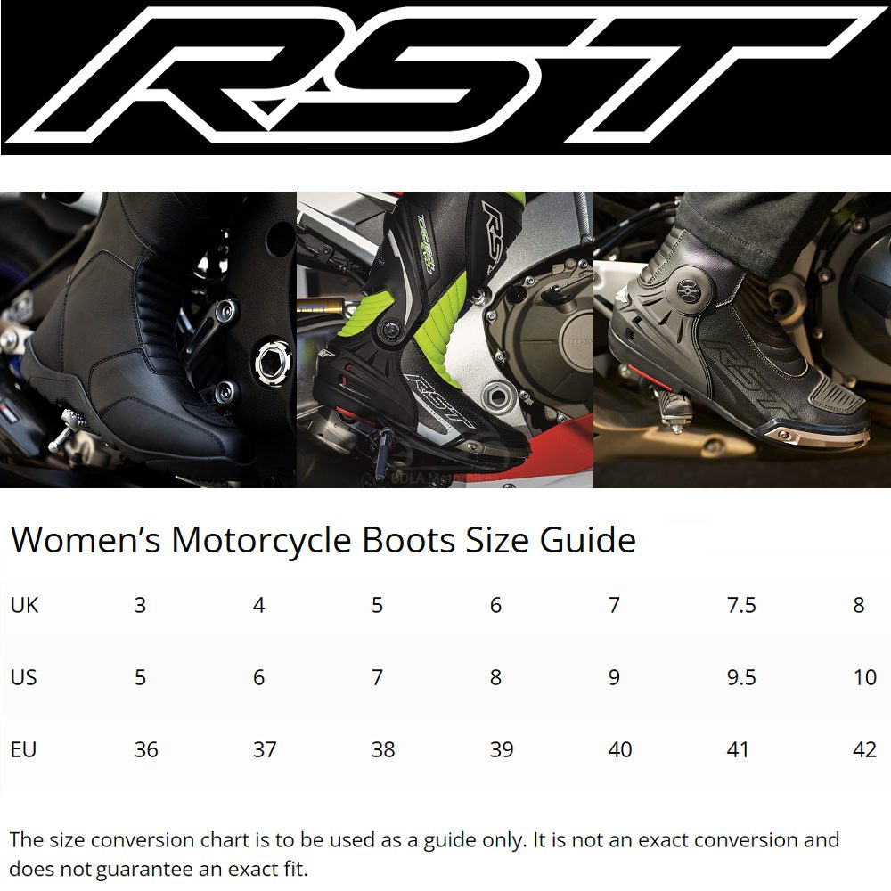 RST Women's Motorcycle Boots Size Guide