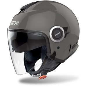 Airoh Helyos Plain Motorcycle Helmet Gloss Dark Grey 1