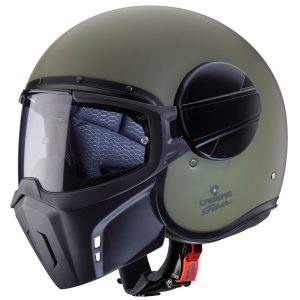 Caberg Ghost X Plain Motorcycle Helmet – Military Green Caberg Ghost X Plain Motorcycle Helmet Military Green 1