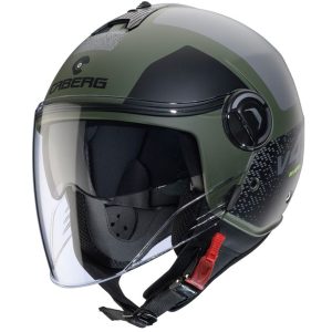 Caberg Riviera v4 X Alpha Motorcycle Helmet – Military Green/Black/Red Caberg Riviera 4V X Alpha Motorcycle Helmet Military Green Black Grey 1