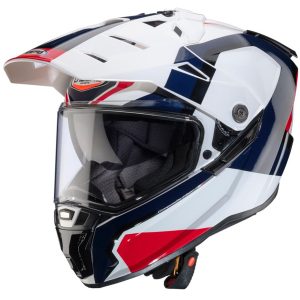 Caberg Tanami Scram Motorcycle Helmet White Red Blue 1
