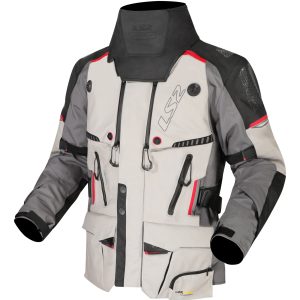 LS2 Apollo mens motorcycle Jacket Grey Black red 1