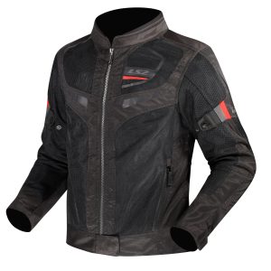 LS2 Garda Air women's Motorcycle Jacket Black Red 1