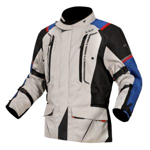 LS2 Narvik Men’s Motorcycle Jacket – Grey/Black/Blue/Red LS2 Norvik Motorcycle Jacket Mens Black Blue Grey Red 1