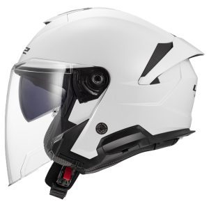 LS2 OF618 Verso ll Plain Motorcycle Helmet White 1