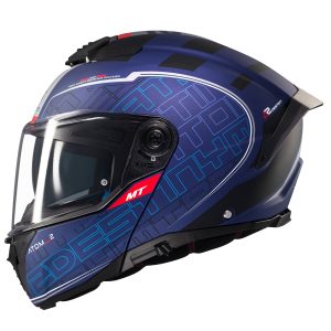 MT Atom 2 Destiny Motorcycle Helmet Blue Black 1