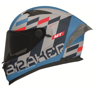 MT Braker Foster Motorcycle Helmet Blue 1