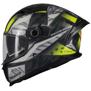 MT Braker Fury Motorcycle Helmet Fluo 1