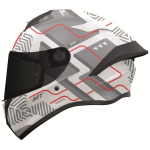 MT Targo S Brik Motorcycle Helmet White 1