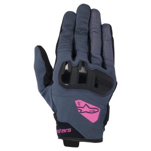 Alpinestars Stella Chrome Motorcycle Gloves – Asphalt/Black/Pink Alpinestars Stella Chrome Motorcycle Goves Black Purple 1