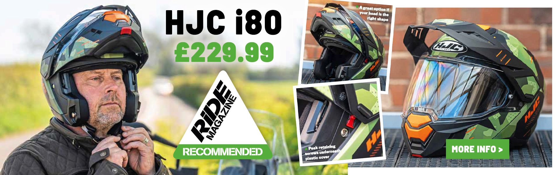 HJC I80 Motorcycle Helmet Web Banner