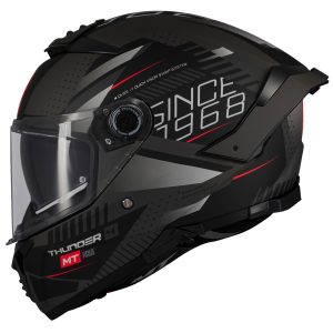 MT Thunder 4 Lumin Motorcycle Helmet – Black MT Thunder 4 Lumin Motorcycle Helmet Black 1
