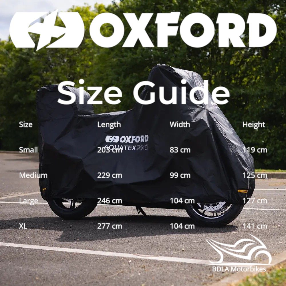 Oxford Aquatex Pro Top Box Cover Size Guide