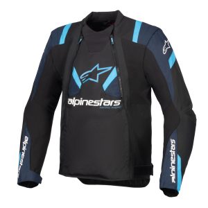 Alpinestars T-Stunt Air Motorcycle Jacket Black Dark Blue Blithe Blue 1