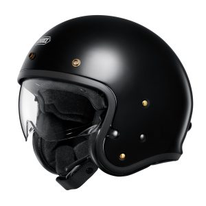 Shoei J.O2 Plain Motorcycle Helmet - Black 1