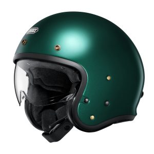 Shoei J.O2 Plain Motorcycle Helmet - British Green 1