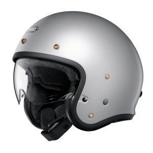 Shoei J.O2 Plain Motorcycle Helmet - Matt Light Silver 1
