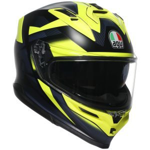 AGV K7 Glimpse Motorcycle Helmet Black flo Yellow 1