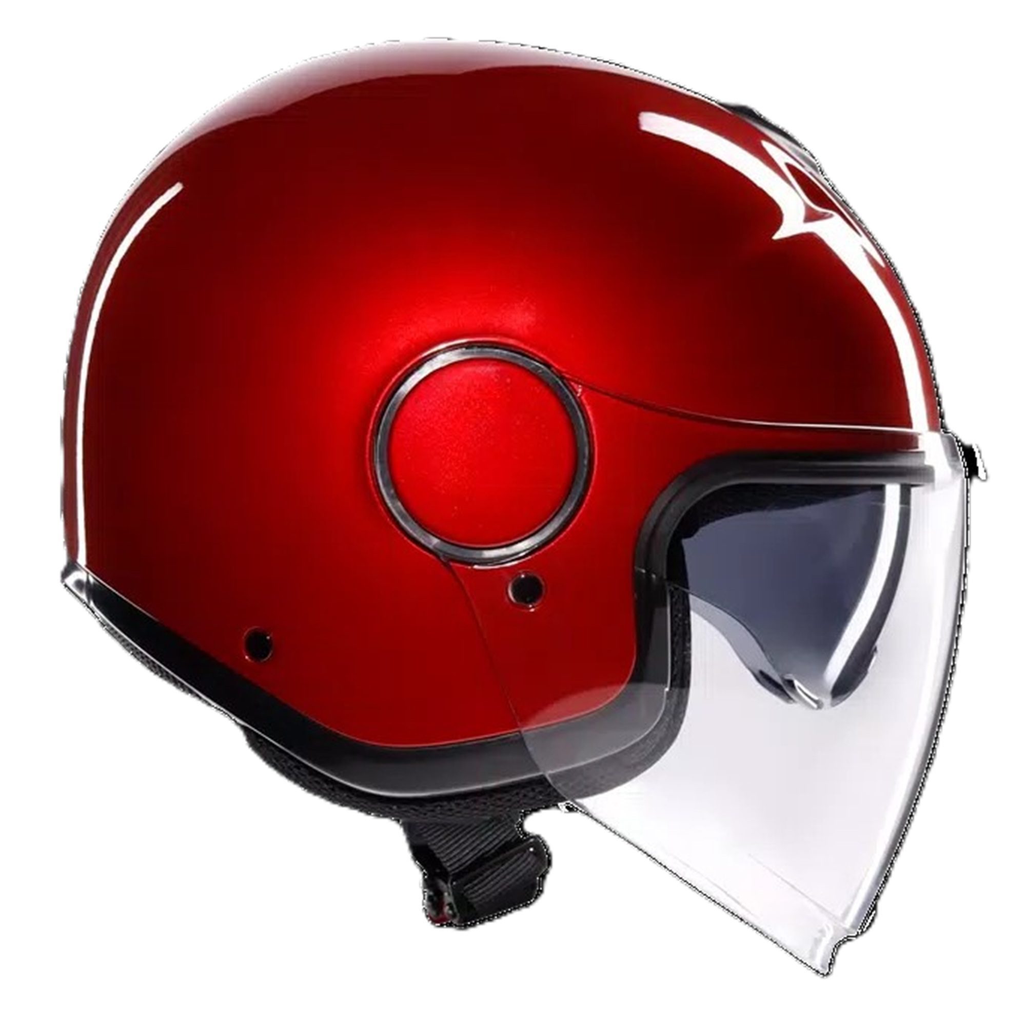 AGV Eteres Plain Motorcycle Helmet - Corsa Red 3