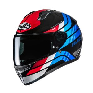 HJC C10 Hiper Motorcycle Helmet White Blue Red 1