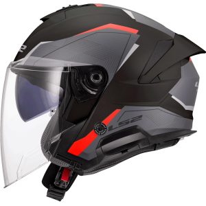 LS2 OF618 Verso II Air Helmet - Black Red 1