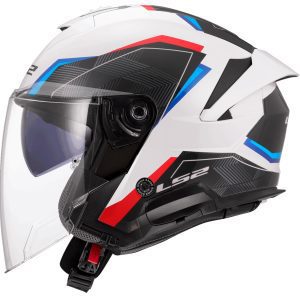 LS2 OF618 Verso II Air Helmet - White Blue Red 1