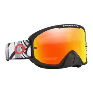 Oakley O-Frame 2 Pro MX Motorcycle Goggles – Black Forge/Clear Lens Oakley O-Frame 2.0 Pro MX Goggles Black Forge Fire Iridium Lens 1