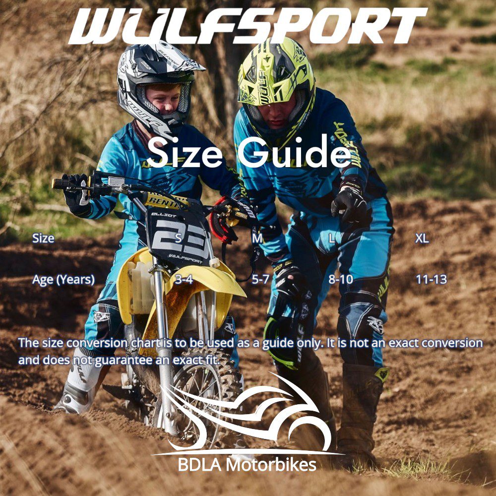 Wulfsport Cub Alpina X Motorcycle Kit Size Guide