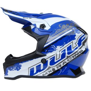 Wulfsport Cub Off Road Pro Motocross Helmet Blue 1