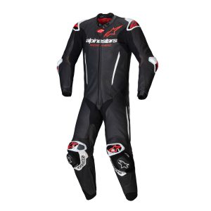 Alpinestars GP-R7 Leather Motorcycle Suit - Black White Red Fluo 1