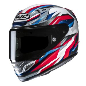 HJC RPHA 12 Dravix Motorcycle Helmet - White Blue Red 1