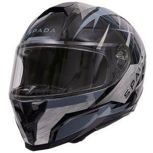 Spada Raiden 2 Thunder Motorcycle Helmet Black Grey 1.1