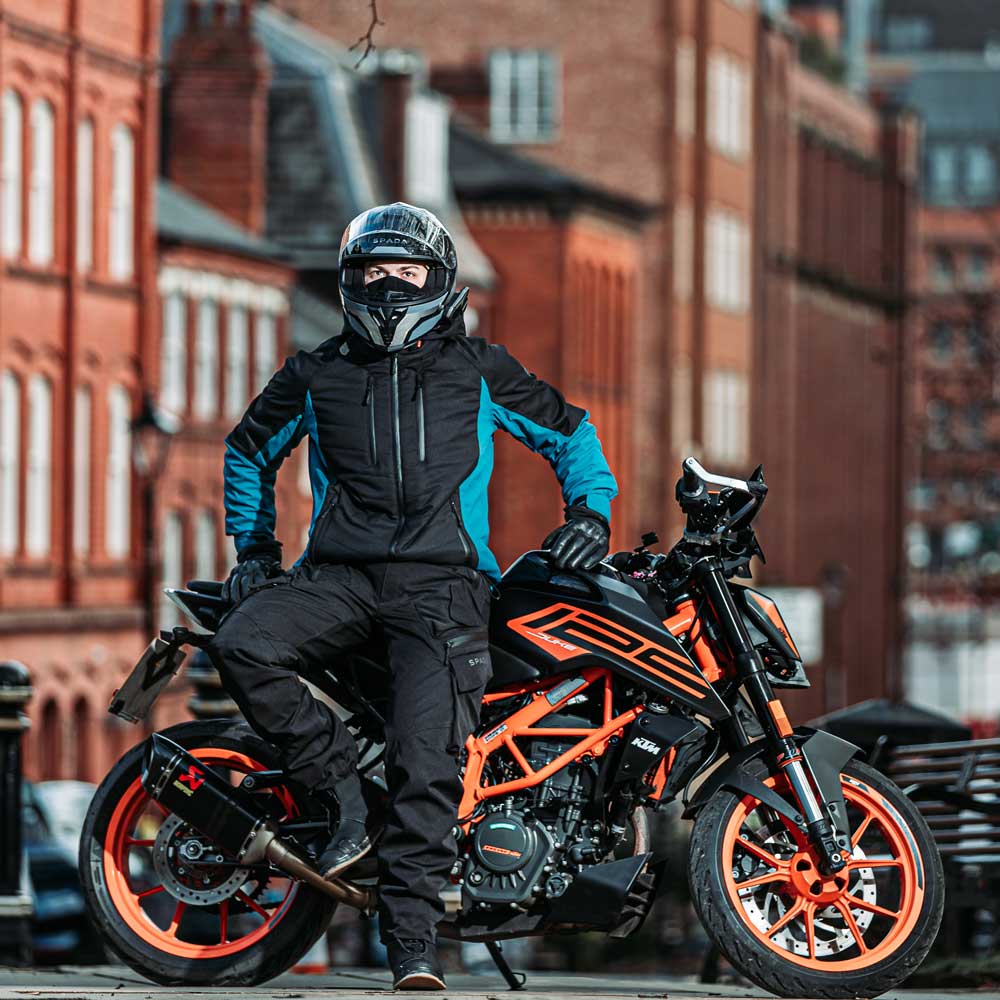 Spada Tino Motorcycle Jacket Black Coral Lifestyle 4