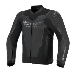 Alpinestars GP Force v2 Leather Motorcycle Jacket – Black/Black Alpinestars GP Force v2 Mens Motorcycle Leather Jacket Black Black 1