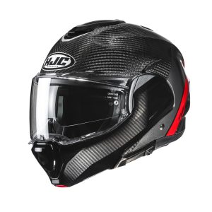 HJC F100 Carbon Stan Motorcycle Helmet Red 1