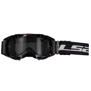 LS2 Aura ENduro Motocross Goggles - Black Clear Lens 1
