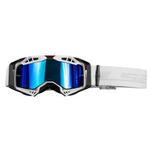LS2 Aura Pro Motocross Goggles - Black White Iridium Lens 1