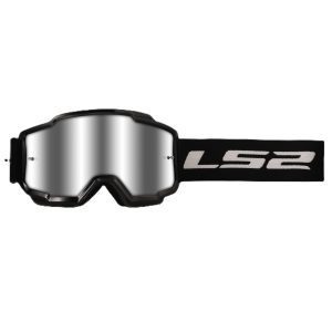 LS2 Chrager Motocross Goggles Black Silver Lens 1