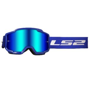 LS2 Chrager Motocross Goggles Blue Iridium Lens 1