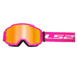 LS2 Chrager Motocross Goggles Pink Iridium Lense 1
