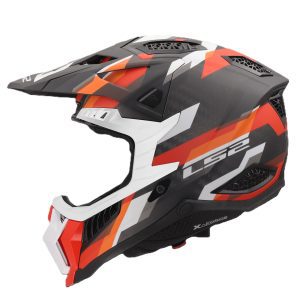 LS2 MX703 X-Force Phantom Motorcycle Helmet Orange Red 1