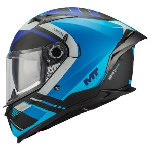 MT Braker Inception Motorcycle Helmet Blue Black Grey 1