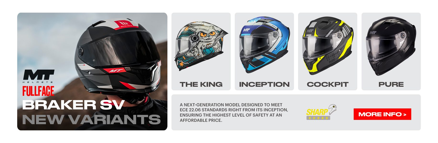 MT Braker Motorcycle Helmet Web Banner 1