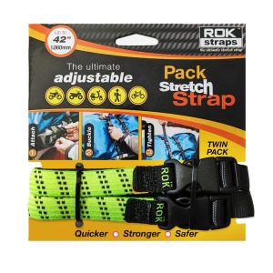 ROK Pack Motorcycle Luggage Straps 16 x 1060 mm - Green Black 1