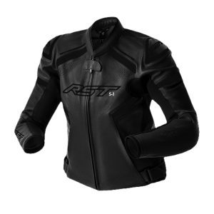 RST S1 D3O Ladies Leather Motorcycle Jacket Black Black 1